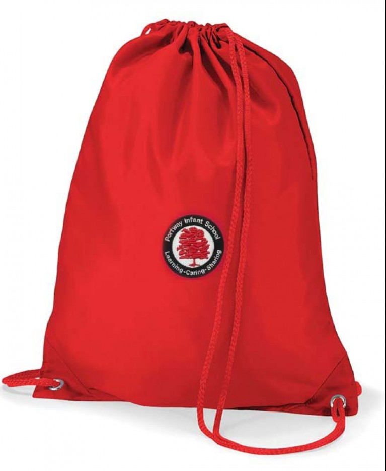 Red Infant P.E Bag with logo