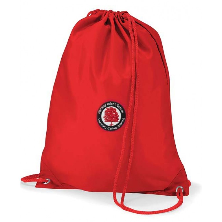 Red Infant P.E Bag with logo