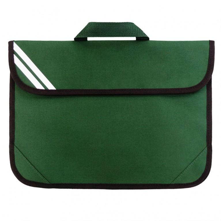 Plain Green Short Handle Bookbag