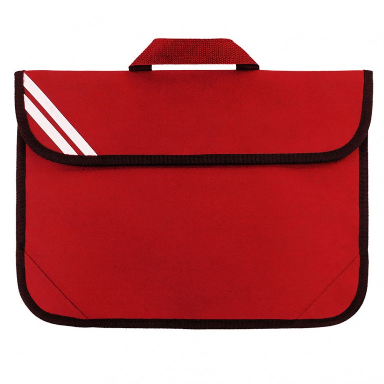 Plain Red Short Handle Bookbag