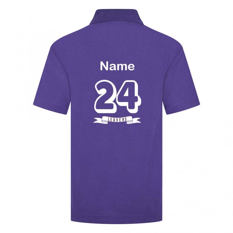 Boughton Leigh Junior Year 6 Leavers Polo Shirt 24 - Premium Purple