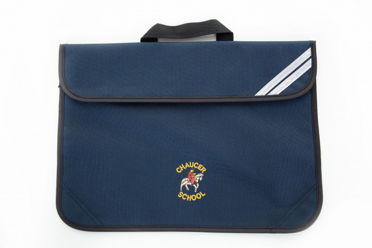 Navy Short Handle Bookbag 