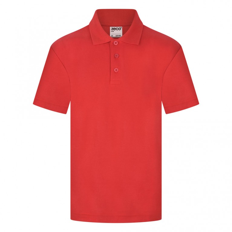 Plain Zeco Polo Shirt  - RED