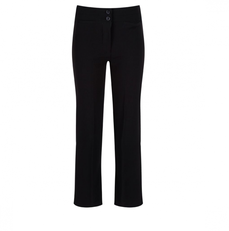 Trutex Junior Girls Twin Pocket Trousers in Black - with Waist Adjuster