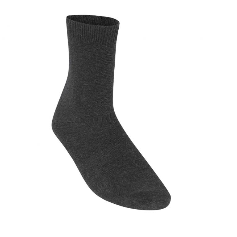 Grey Pack of 5 Unisex Smooth Knit Ankle Socks 