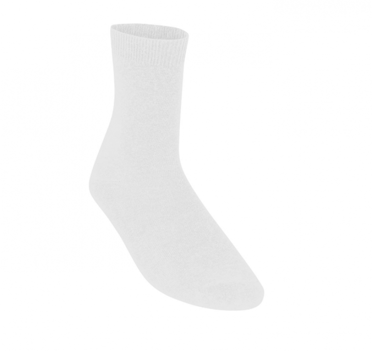 White 5 Pack Unisex Smooth Knit Ankle Socks 