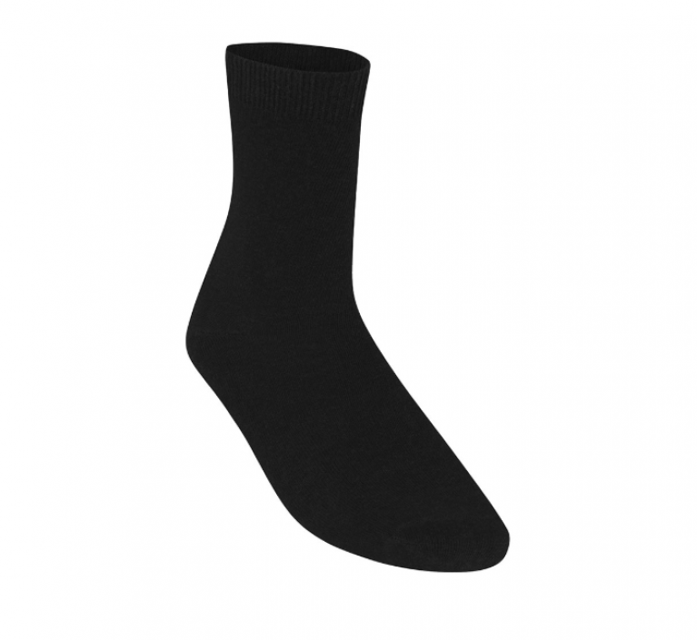 Black Pack of 5 Unisex Smooth Knit Ankle Socks 