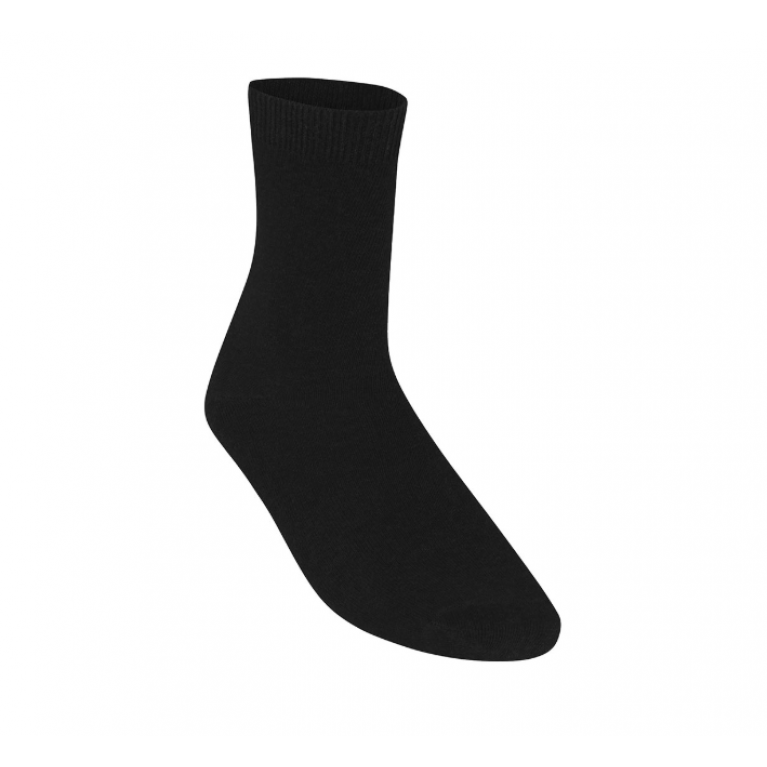 Black Pack of 5 Unisex Smooth Knit Ankle Socks 