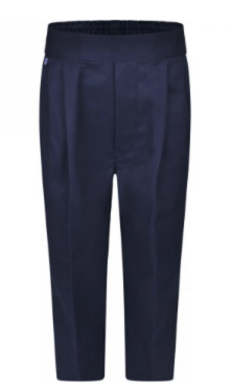 Boys Navy Pull On Trousers