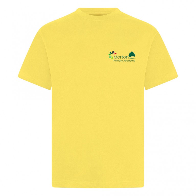 Yellow P.E T-shirt - with logo