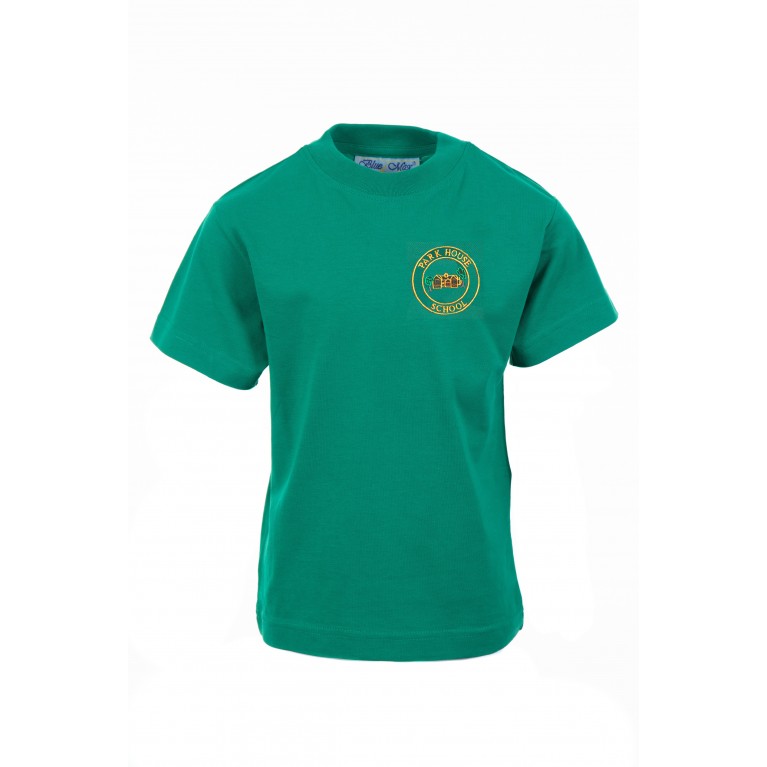 Green P.E T-shirt - with logo
