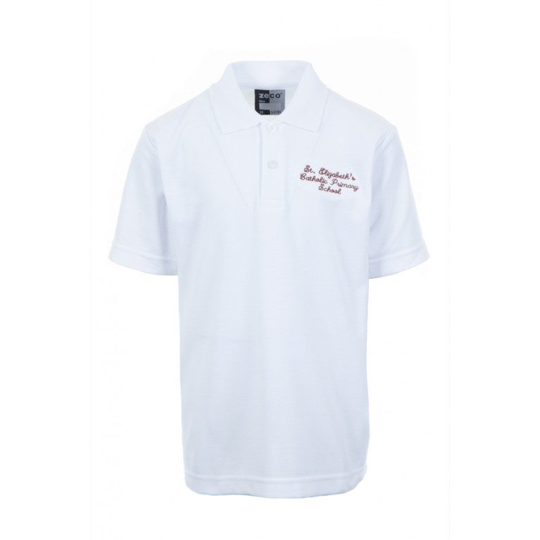 White Heavyweight Polo Shirt For Reception Only